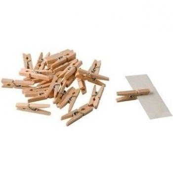 APLI - Bolsa mini pinzas madera 25 x 3 mm, 45 uds