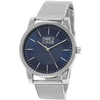 Reloj Enrico Coveri ECTC055 para dama, diseño elegante, esfera redonda, correa de acero inoxidable, resistencia al agua, movimiento de cuarzo