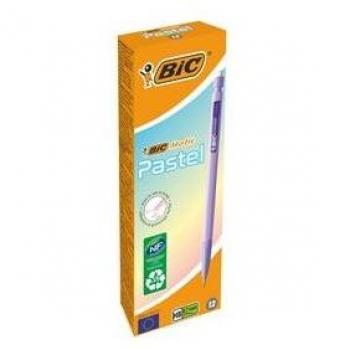 Portaminas BIC Matic Pastel 0.7mm HB con Goma - Punta Retráctil - Colores Surtidos - Caja de 12 Unidades - Ref. 511060