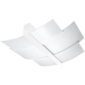 Aplique de Techo Celia Blanco E27 Decorativo Cristal Acero 3 Bombillas LED Interior 7cm