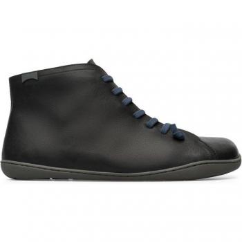 Camper Peu Calfskin Leather Men's Ankle Boots - Black