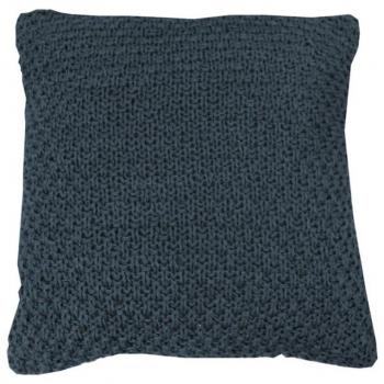 Overseas Almohada tejida 45x45 cm azul tejano