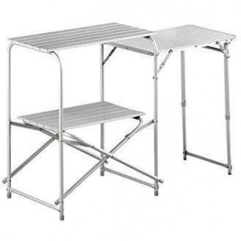 Easy Camp 670191 Avignon - Mesa plegable para cocinas de camping, color gris