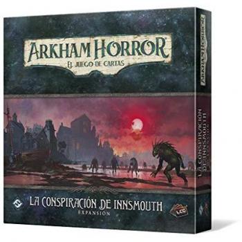 Arkham Horror LCG: La Conspiración de Innsmouth - Juego de Cartas, expansión en español, incluye nuevas cartas, escenarios y personajes relacionados con el universo de H.P. Lovecraft