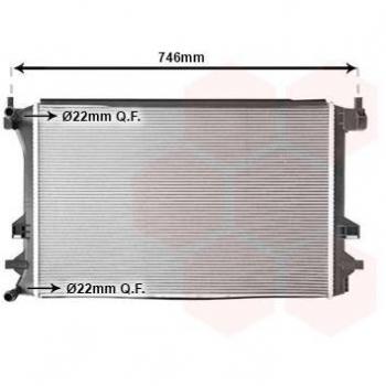 Radiador de refrigeración del motor VAN WEZEL 58012732
