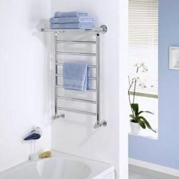 Hudson Reed - Radiador Toallero Cromado con Tendedero Estante Porta Toallas