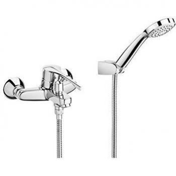 Roca Victoria - grifo exterior baño y ducha con inversor automático, ducha de mano, flexible de 1,70 m. y sopor . Griferías hidrosanitarias Monomando. Ref. A5A8423C00