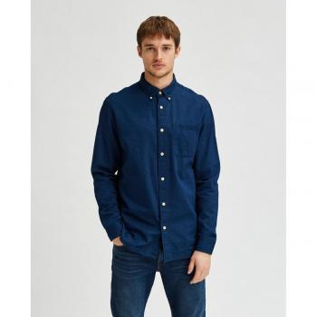 Camisa vaquera de hombre en algodón orgánico regular lisa