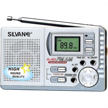 Radio Digital AM/FM Silvano Portátil 9 Bandas Antena Telescópica Alta Sensibilidad Circuito IC
