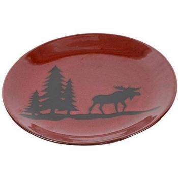 Plato de cerámica de los alces del bosque