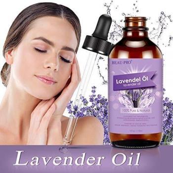 Aceite esencial de lavanda 118 ml, MANSI 100% puro y natural aceites esenciales biológicos, aceite de masaje y aceite aromático para aromaterapia, masaje, ayuda para dormir