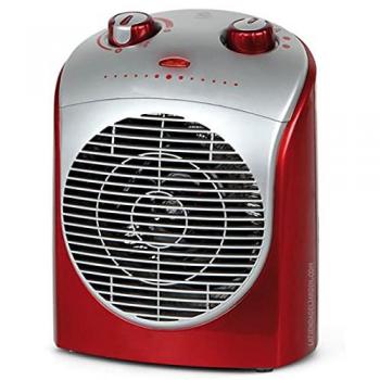 Calefactor Oscilante Orbegozo 2200W con Ajuste de Temperatura, 2 Velocidades y Función Ventilador - Color Rojo