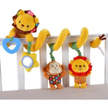 Happy cherry - Juguetes Colgantes Espiral de Animales para Cuna Cochecito Carrito bebés niños niñas arrastrar - amarillo