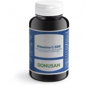 Bonusan Vitamina C-500 Masticables Sabor Naranja 60 Tabletas