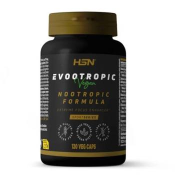 Nootrópico Natural Evootropic - 120 Cápsulas Vegetales para Rendimiento Mental: Concentración, Memoria y Aprendizaje con Cafeína, Bacopa, Teanina, Huperzia, Vitaminas y Minerales