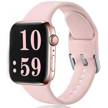 Sichen Correa de Repuesto Compatible con Correa de Reloj 44 mm 42 mm 40 mm 38 mm, Correa de Pulsera de Repuesto Impermeable de Silicona Suave para iWatch Series 6/5/4/3/2/1