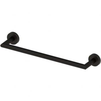 Toallero de barra con tornillos Rimini - Elegante accesorio para baño en color negro, fácil de instalar