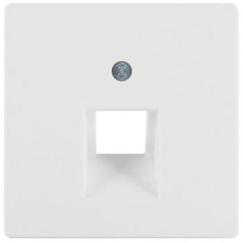 Berker Q.1/Q.3 Central Cover Plate for UAE Socket, Polar White Velvet Finish (14076089)