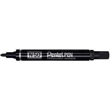 Pentel - Marcador permanente negro Pentel N5punta cónica