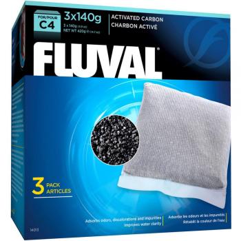 Fluval Filtro Mochila para acuarios Modelo C4 con repuesto de carbón activado
