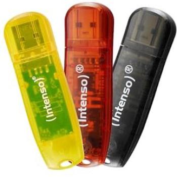 Memorias USB Intenso Rainbow Line 8GB USB-A 2.0 Pack de 3 Colores Surtidos
