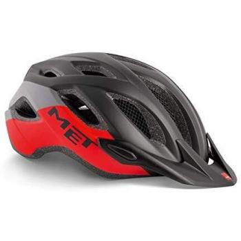 Met Crossover XL(60-64) Casco Montañismo, Alpinismo y Trekking, Adultos Unisex, Multicolor (Negro Rojo)