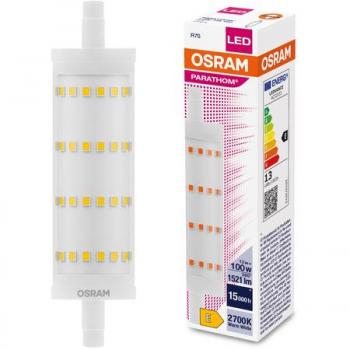 Lámpara LED R7s 118mm 13W 1521lm - Luz Extra Cálida 2700K, Sustituto de 100W