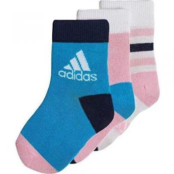 adidas LK Ankle S 3PP Calcetines, Unisex niños, Blanco/rosaut/ciasho, 27/30