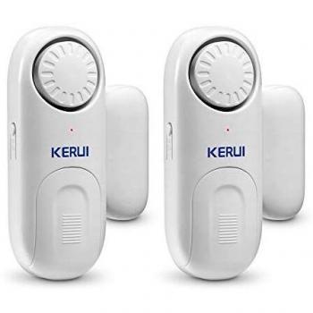 KERUI D1 Sensor de Alarma de Puerta y Ventana para el Hogar con Alarma Antirrobo, Cambio de Timbre, 120 dB, 4 Modos Inteligentes para el Casa, Cuarto para Bebés, Garaje, Oficina de Negocios