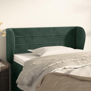 Cabecero de terciopelo verde oscuro 83x23x78/88 cm Vidaxl