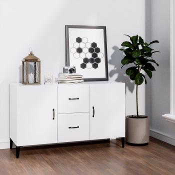 Aparador blanco pulido de madera multicapa 100x36x60 cm