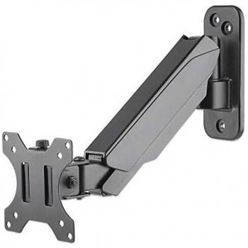 Manhattan 461603 Universal Gas Spring Monitor Wall Mount, Single Gas-Spring Arm, Supports One 17 to 32 TV or Monitor up to 8 kg