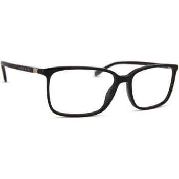 Hugo Boss 0679 Full-Rim Square Eyeglasses for Men, Plastic Frame, Black, 56mm/15mm/145mm