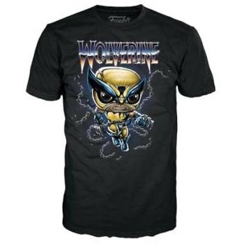 Camiseta de Manga Corta Funko Marvel Wolverine - Talla L (Large) - Franela - Ropa Oficial para Adultos Hombres y Mujeres