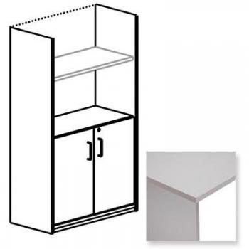 Armario Rocada 156x90x45cm Estructura aluminio y Puertas bajas gris