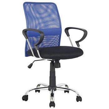 Silla de Estudio Infantil/juvenil Helena Textil Azul con Respaldo Ergonomico