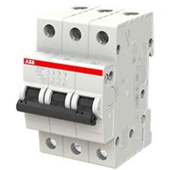 Interruptor automático ABB SH203-C20, 3 polos, 20A, Curva Tipo C, Poder de corte 6 kA, Compact Home, Montaje en Carril DIN