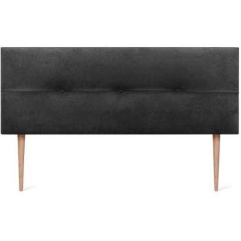 Cabecero Tapizado AQUALINE Pro de Polipiel o Tela Negro 135x105cm con Patas para Camas 120/135/140