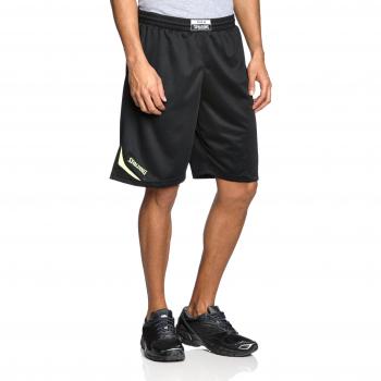 Spalding Attack - Pantalón corto de baloncesto para hombre negro negro/amarillo Talla:large