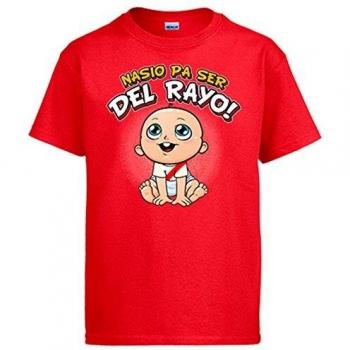 Diver Camisetas Camiseta Nacido para ser del Rayo para Aficionado al fútbol de Vallecas - Rojo, 3-4 años
