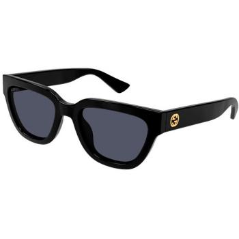 Gucci Square Frame Sunglasses GG1578S Linea GG Logo Black Female Size: 54 MM