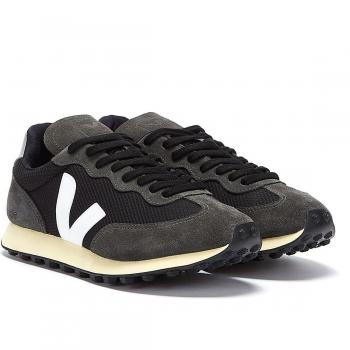 VEJA Rio Branco Alveomesh Trainers - Black/White/Oxford Grey, Size 36, Unisex (Men's/Women's)