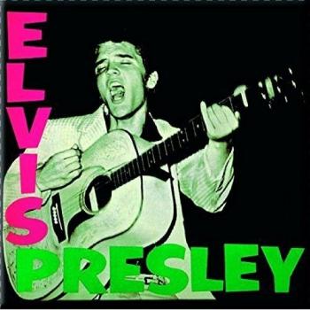 Imán de Nevera Oficial de Elvis Presley - Disco Negro 76 x 76 mm One Size