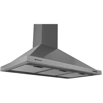 Orbegozo DS 48190 B IN - Campana extractora decorativa 90 cm, acero inoxidable, extracción: 630 m3/h, chimenea ajustable, 3 niveles de potencia, 190 W