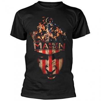 Marilyn Manson Crown Black T-Shirt 100% Cotton Jersey Size S