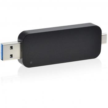 ADWITS USB 3.1 Gen 1 UASP Tipo A + C a SATA III NGFF M.2 2230 2242 SuperSpeed SSD Recinto Externo con función OTG, Compatible con TCSUNBOW Dogfish Transcend KingSpec M.2 SATA SSD