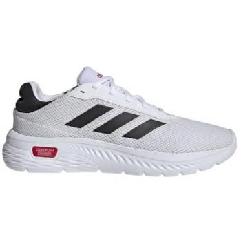 Zapatillas adidas Cloudfoam Comfy para hombre, color blanco puro y negro, talla 45 1/3, casual y cómodas