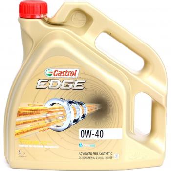 Aceite de motor CASTROL Edge 0W40 4L, 4 litros, tecnología de fluidos adaptativos, rendimiento superior en condiciones extremas, protección contra el desgaste y la corrosión, compatible con motores diésel y gasolina