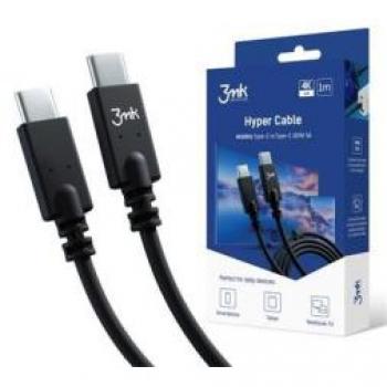 Cable USB 3MK Hyper Cable - Carga rápida, longitud de 1 metro, compatible con dispositivos USB-C y micro USB, diseño duradero y flexible, transferencia de datos hasta 480 Mbps