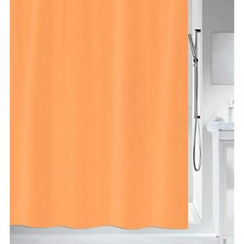 Cortina de ducha Primo de poliéster 240x180cm naranja claro Spirella